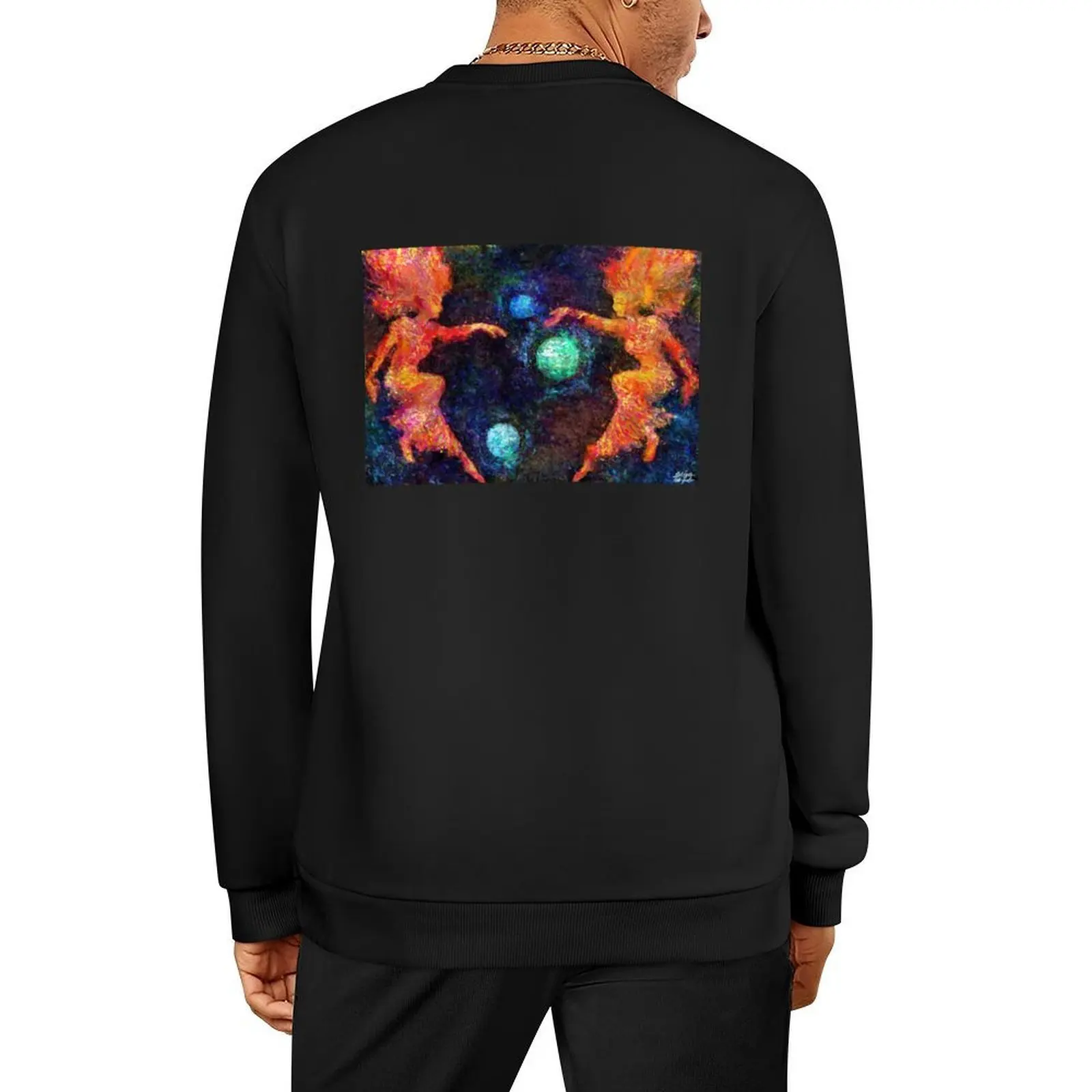 فانتاسي ستار الثاني عنوان شاشة الانطباعية اللوحة البلوز الرجال ملابس الخريف بلوزة أزياء الرجال النمط الياباني هودي