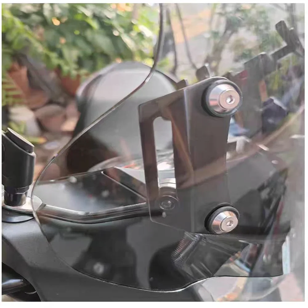 windshield modification For Wuyang Honda NPF125 NCR125 NWX125 with raised front windshield and rain shield accessories