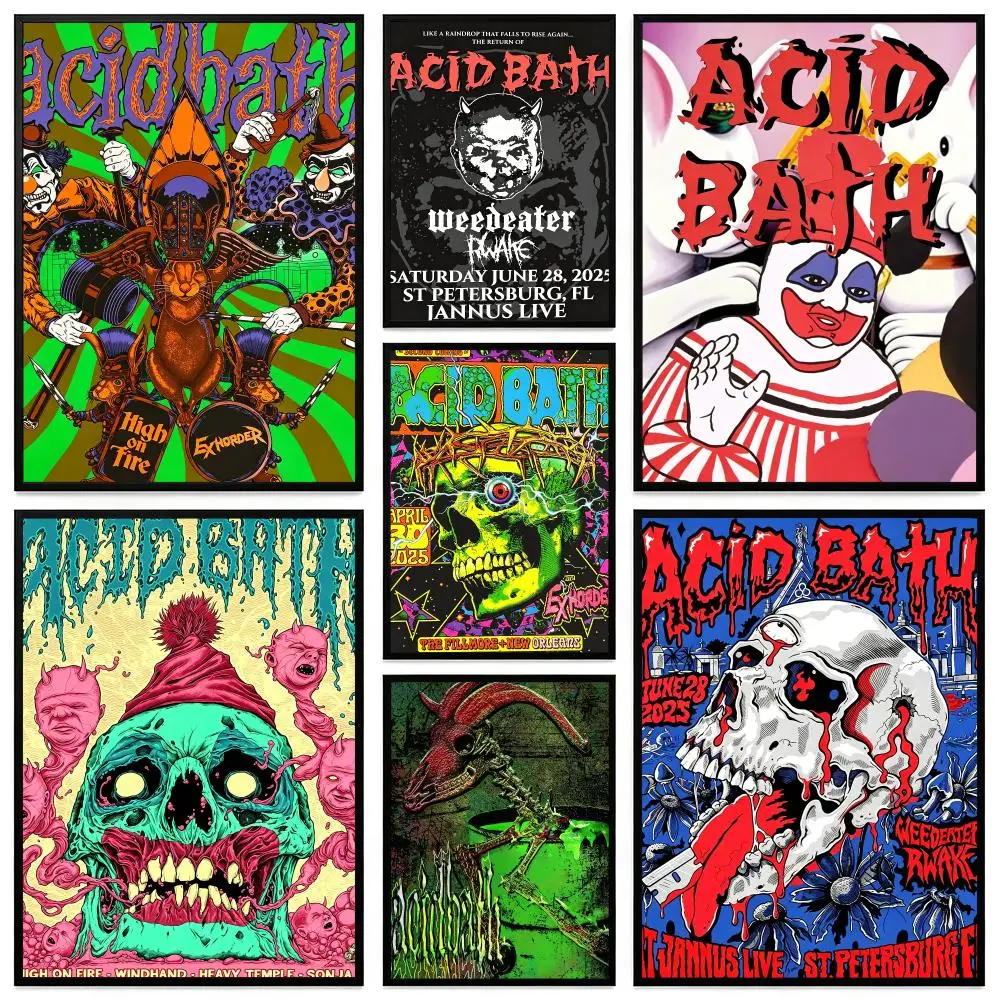 Band Acid Bath Poster Poster HD Printing Modern Minimalist Style Wall Art Home Decor For Office Bedroom Gift