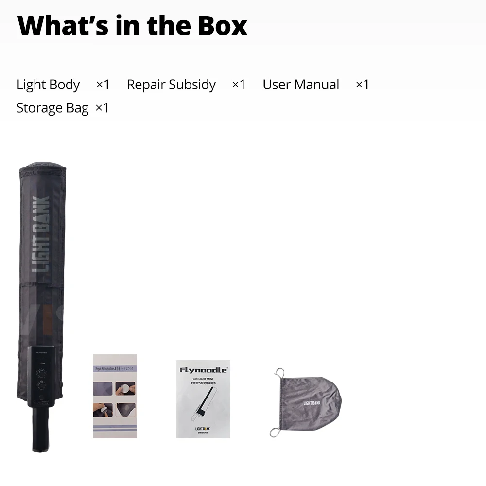 FlyNoodle F30B LIGHT BANK نفخ لينة ضوء سوفت بوكس المحمولة المحمولة نفخ ملء ضوء داخلي LED عصا ضوء