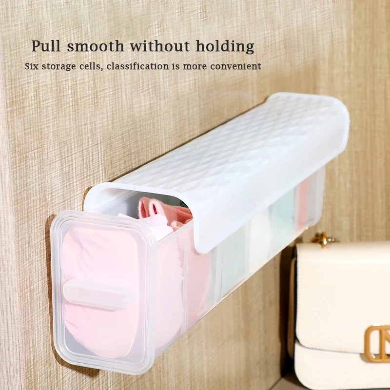 

Wall Hanging Transparent Underwear Panties Storage Box Socks Storage Box Closet Organizer Bedroom Storage Organizer