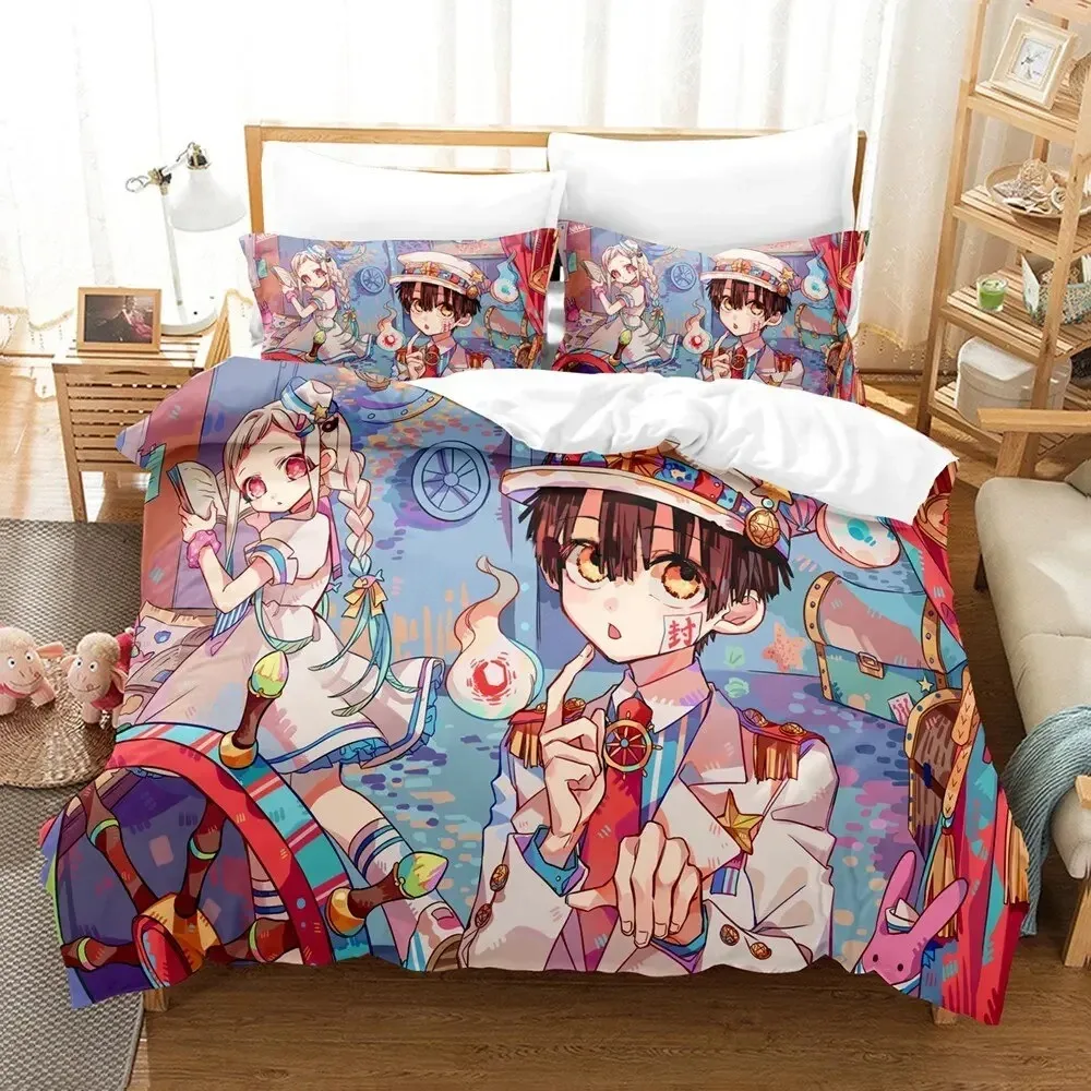 

Hot Ground-Bound Boy Hanako-Kun Toilet-Bound 3D NEW Duvet Cover Pillowcase Bedding Set Adult Girl Bedroom Single Double Large