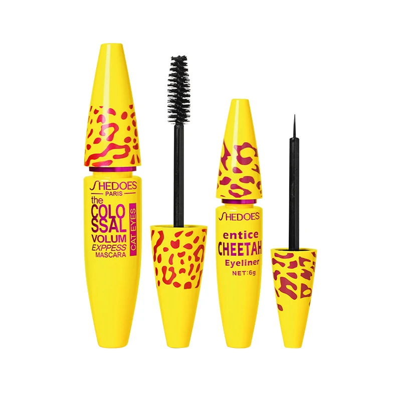 SHEDOES Mascara &eyeliner pen set, waterproof, thick, curly, and non smudgy to create perfect eye makeup