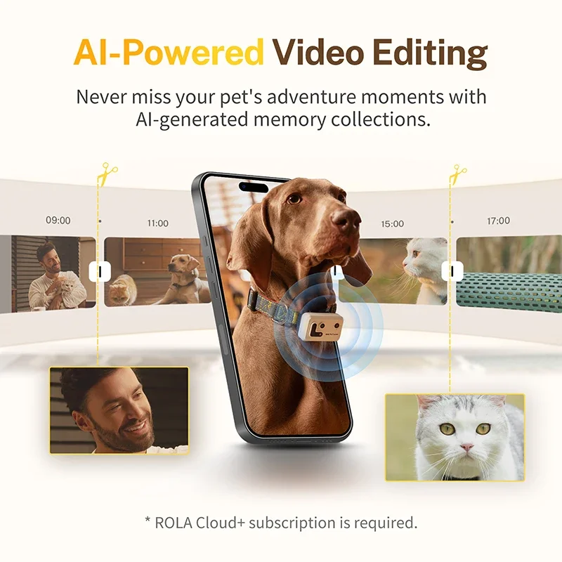 2025 Pet GPS Tracker with Camera 89° Real Time Filming Voice Interact SOS Pet Tracking with APP for Dogs