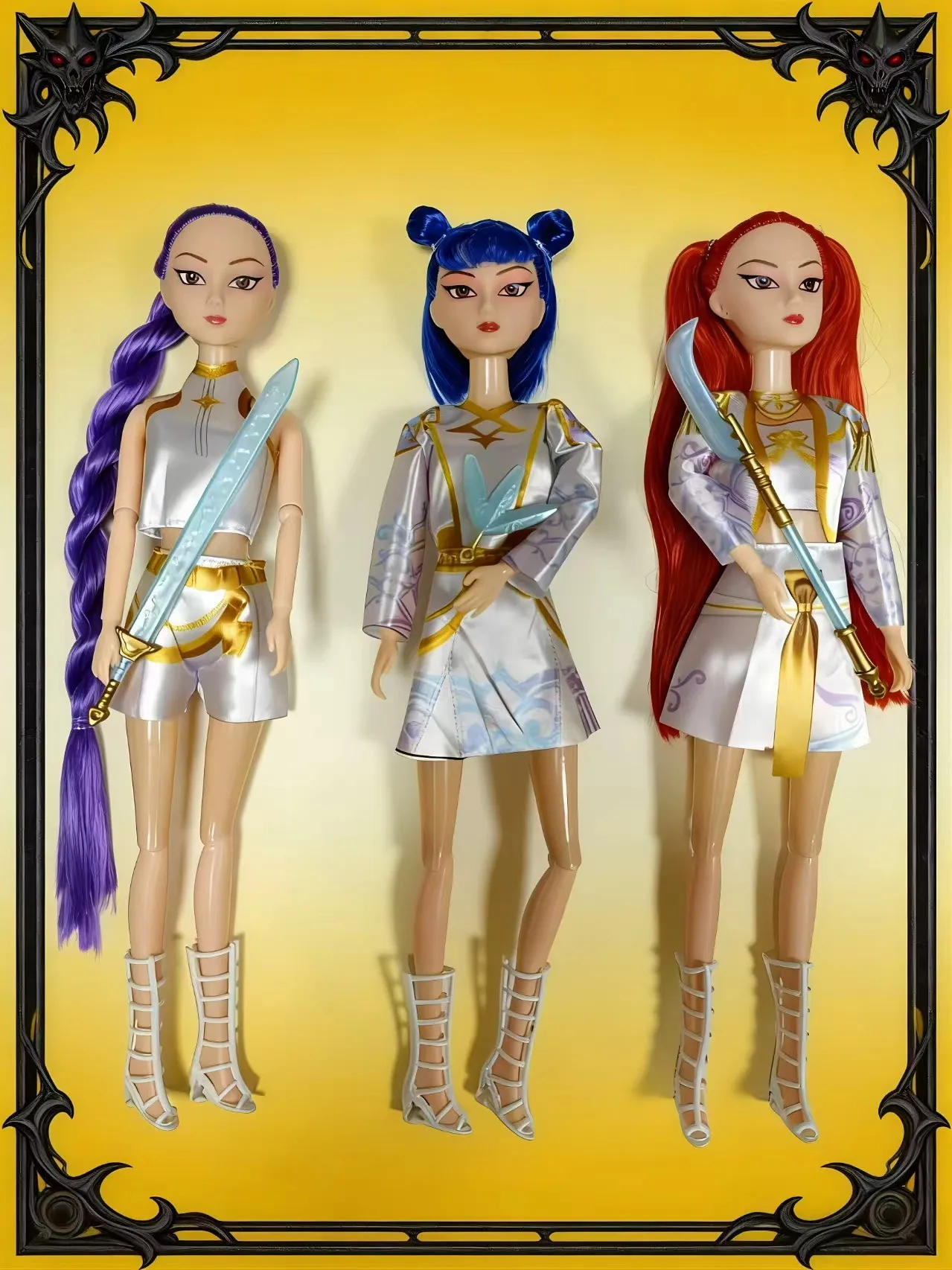 

Kpop Охотники на демонов Фигурка Игрушка Дерпи Тигр Руми Мира Зои Киска Тема Песня из красочных огней для фанатов Рождественские подарки ~%