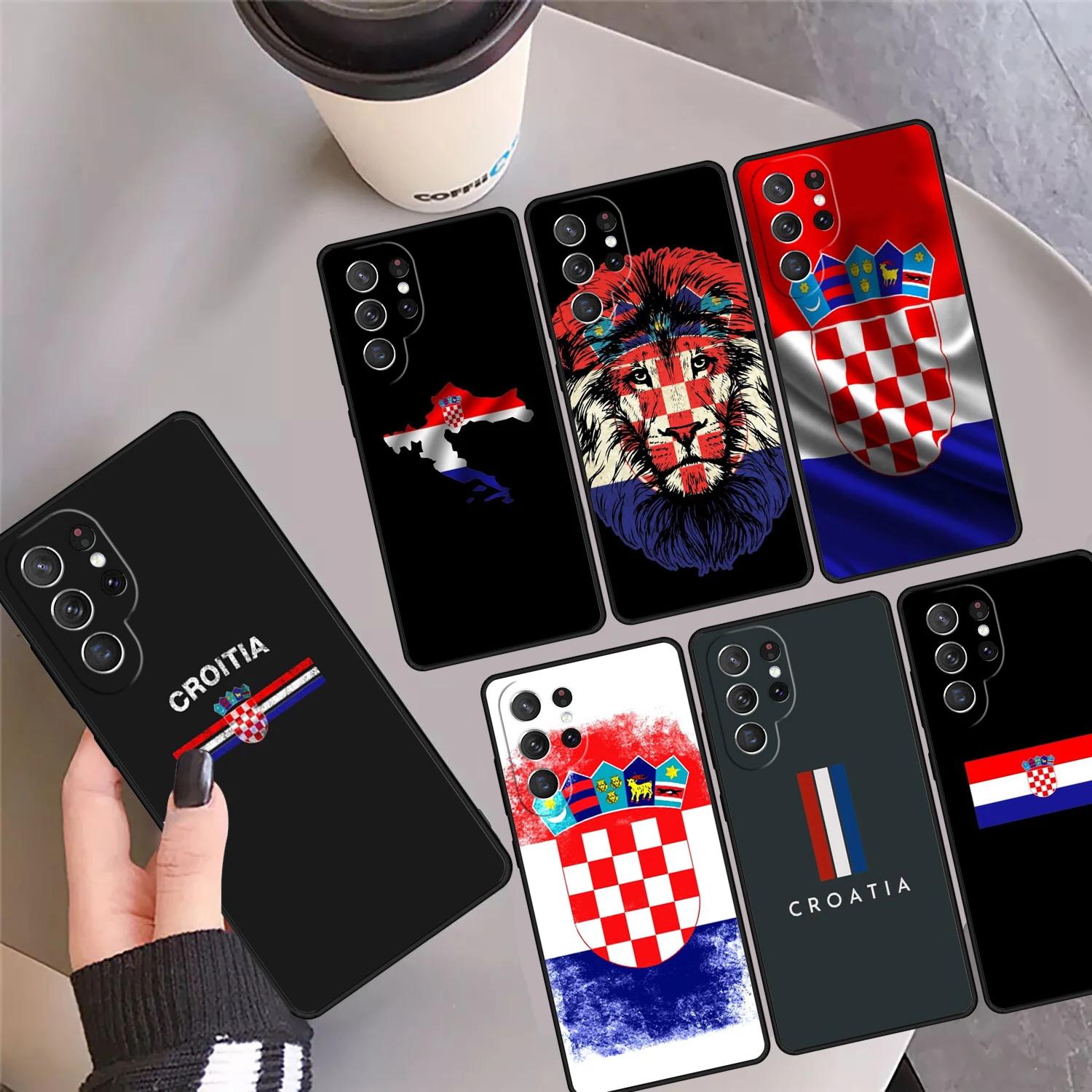 

Croatia Flag Phone Case Cover Coque For Samsung Galaxy S24 S25 Ultra 23 S22 Plus S21 FE S20 Note 10 Pro Note 20 Ultra