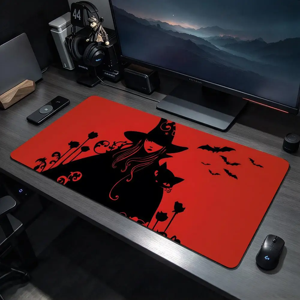 Mysterious Character E-Emily The Strange Mouse Pads Large Gaming Mousepad Desk Mat Non Slip Bottom Featuring Stitched Edges