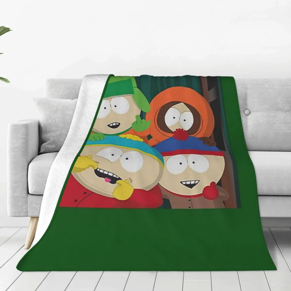 Southpark Boys Cartoon Anime Blanket Fleece Portable Sofa Throw Blankets For Couch Bedding Outdoor Throws Bedspread Quilt