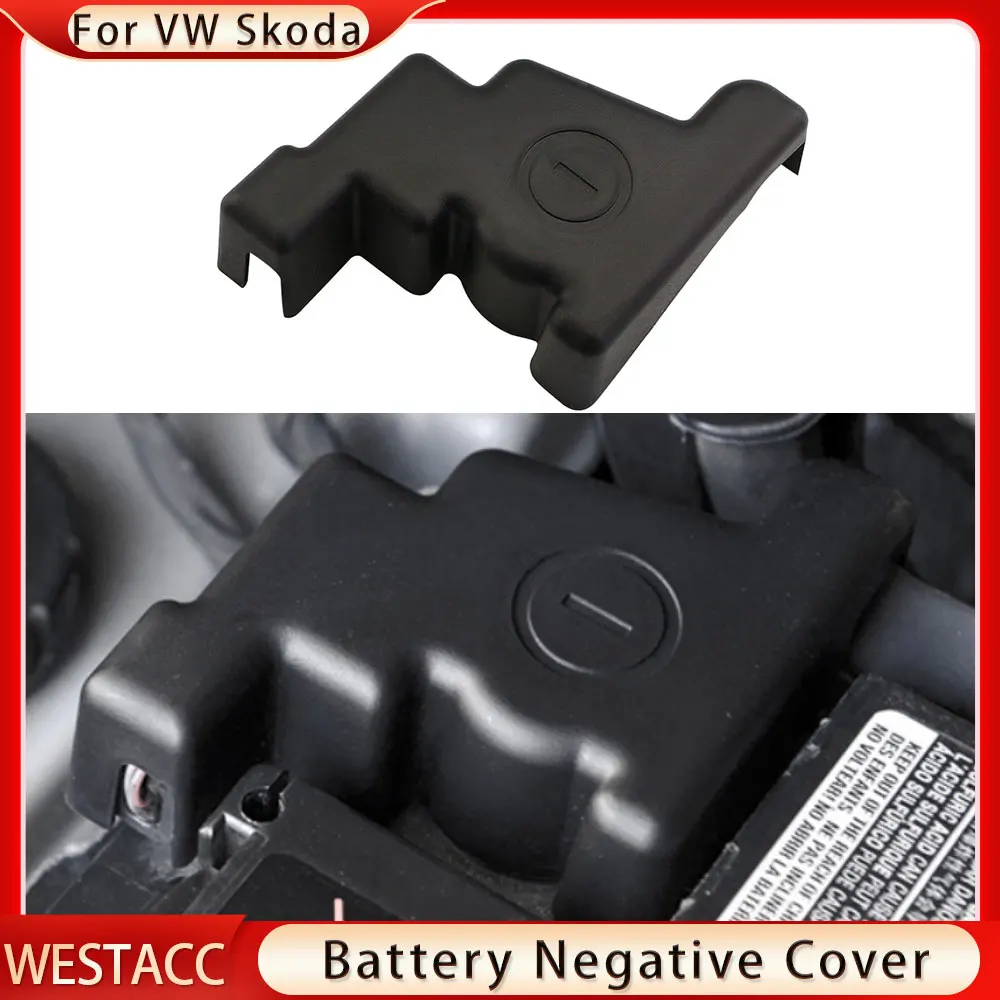 ABS Car Negative Batteries Cover for Volkswagen VW Tiguan Touran MK2 Atlas Teramont 2016-2021 for Skoda Kodiaq Battery Covers