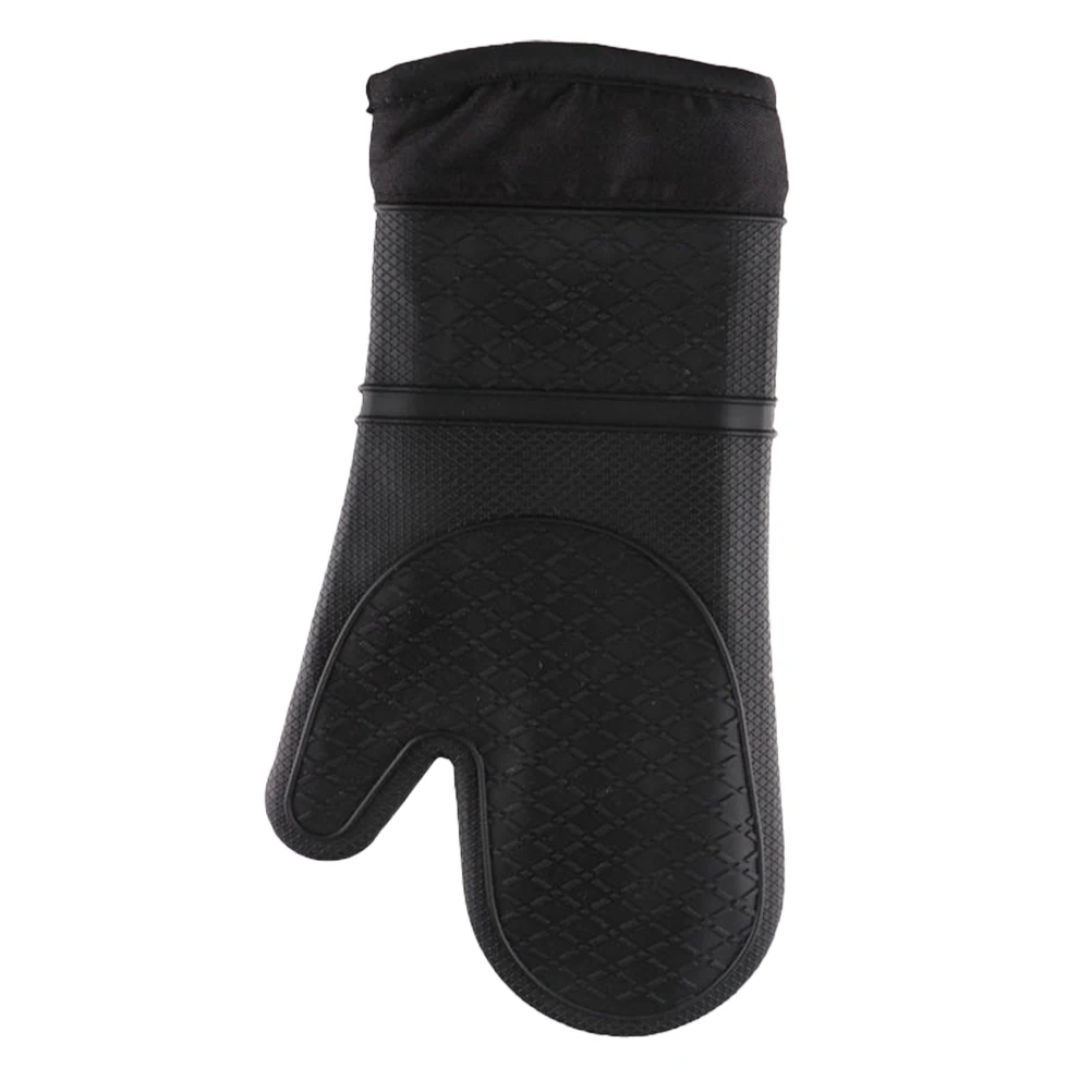 

Heat Resistant Silicone Oven Gloves with Quilted Cotton Lining Anti-Slip Texture for Baking and Outdoor Grilling