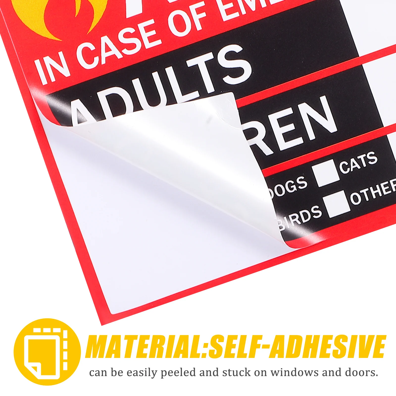Safety Alert Sticker Emergency People Pet Finder Window Decal For Home Fire Rescue Accessory Alert Stickers