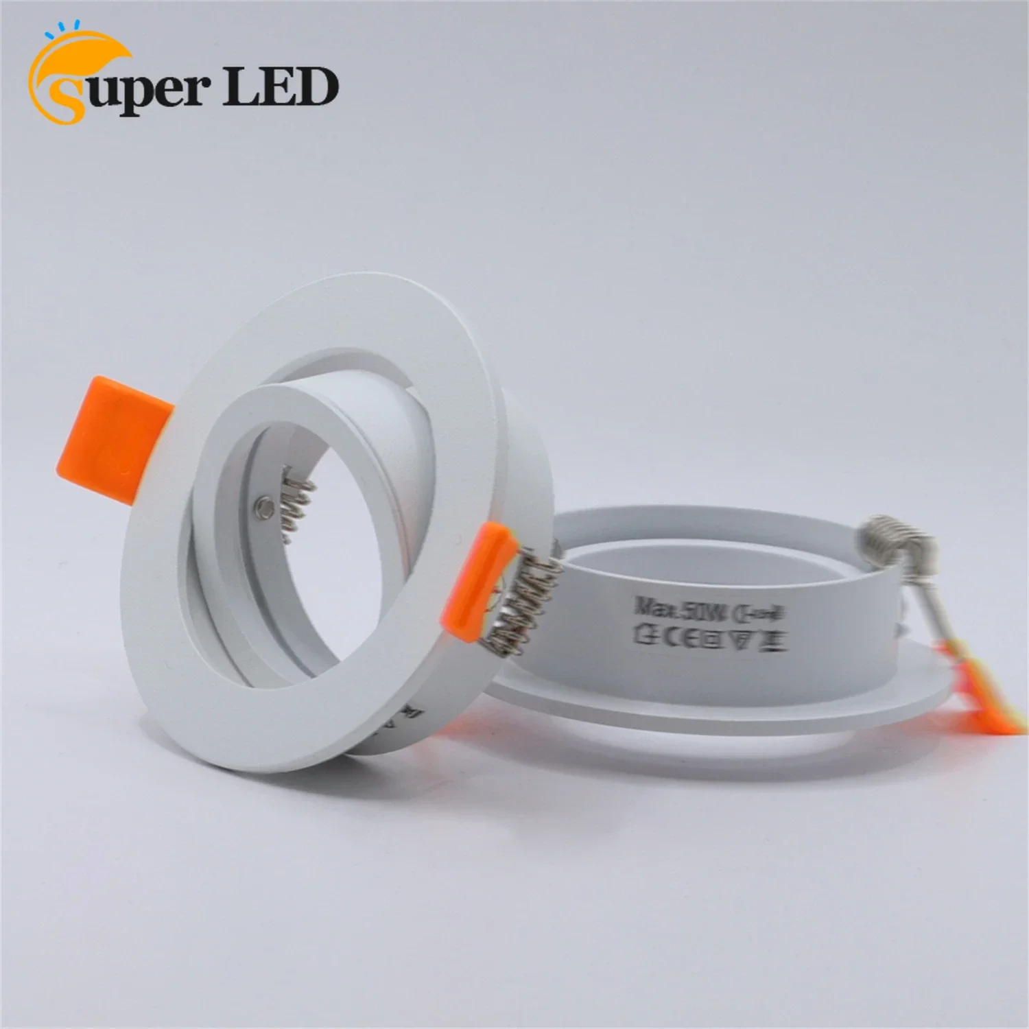 Recessed Round White Downlight Led Cob Spot Light Module Housing GU10 GU5.3 MR16 Led Modules Aluminum Frame