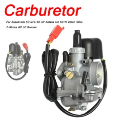 Carburetor Carb For Suzuki lets 50 let's 50 AY Katana UX 50 W Zillion 50cc 2-Stroke AC LC Scooter