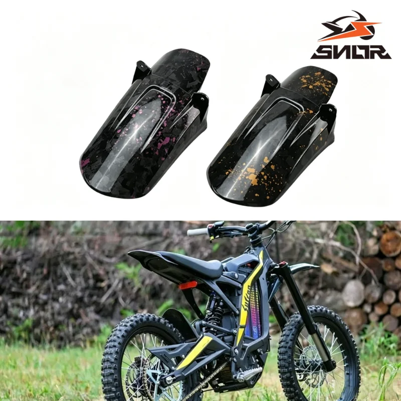 SNOR Water Transfer Plastic Rear Fender Mudguard Mud Protector For Surron Light Bee X Electric Dirt Bike Rear Mud Protector
