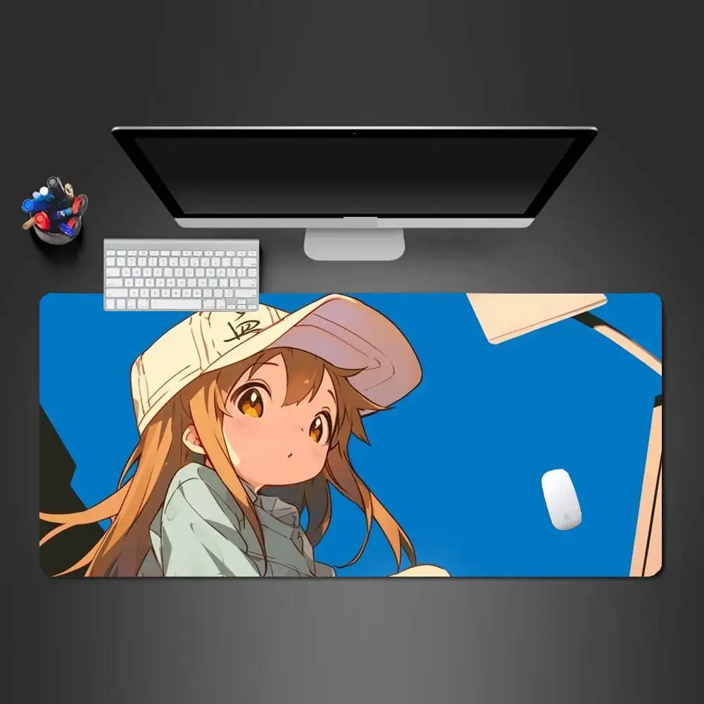 Platelet Animation Cells At Work Mousepad Non-slip Suitable For Office Computers Laptops E-sports Game Desk Mats XXL Keyboard