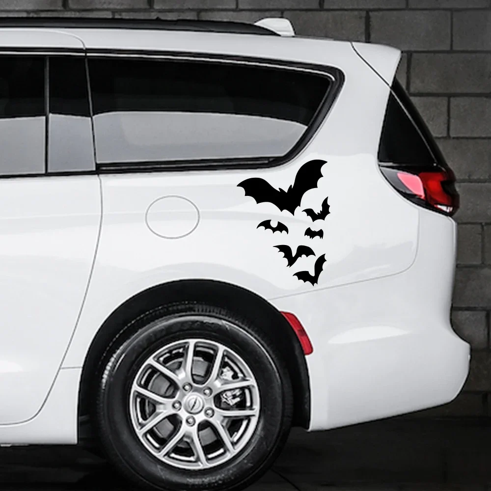 قطيع سيارة من الخفافيش تحلق ملصقات ديكور لسيارات الرباعي سيارة العربة RV ، قافلة متنقل ، ديكور الفينيل صائق ، اكسسوارات ضبط السيارات