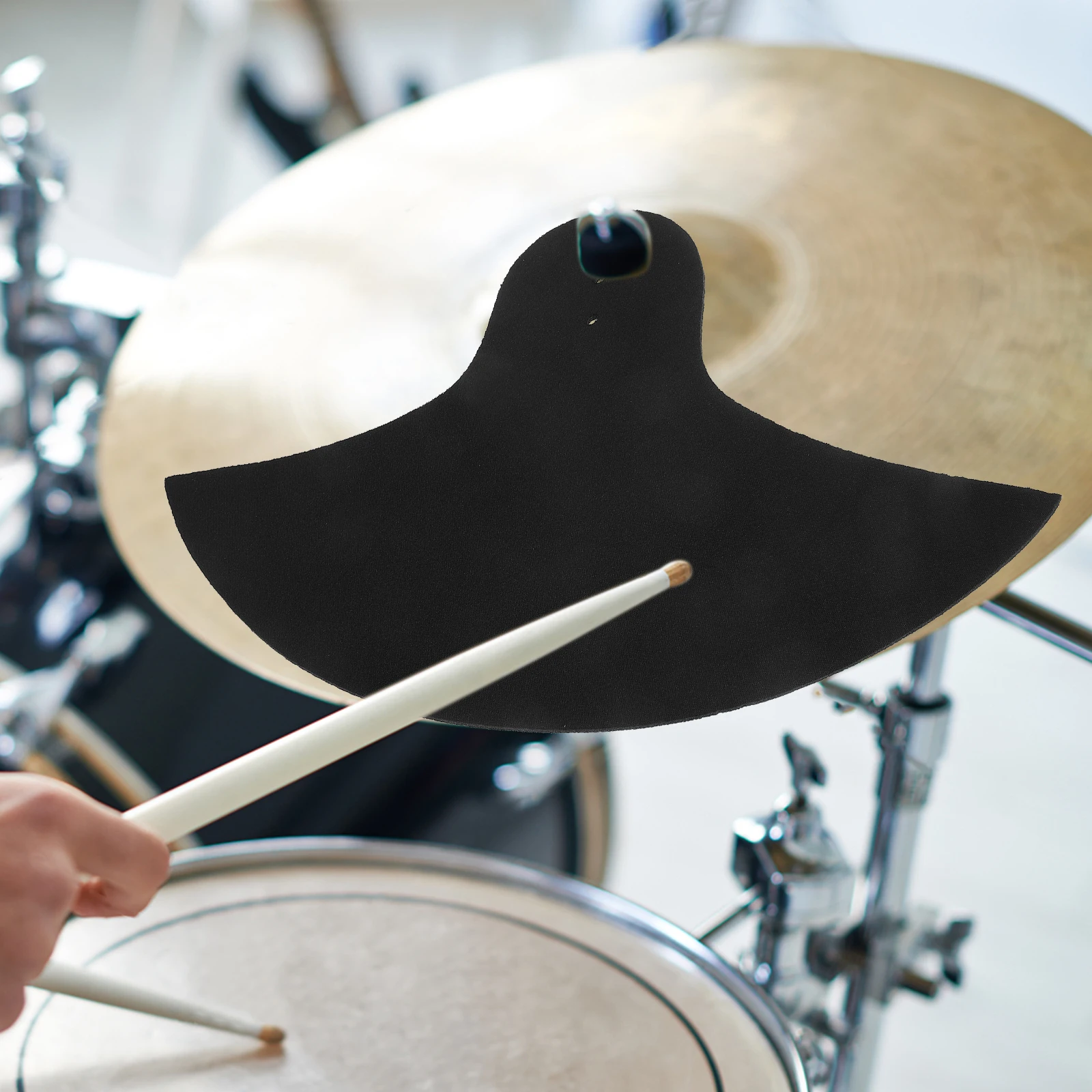 

2Pcs Portable Drum Cymbal Mute Pads Rubber Crash Cymbal Compact Drum Pad Set Protective Sound Reduction