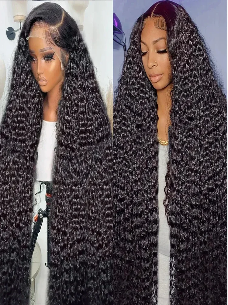 Loose Curly Wigs 34 38 Inches 100% Human Hair Lace Frontal Wig Deep Wave Frontal Wigs Hd Lace Wig 4x4 Human Hair Human Hair Wigs