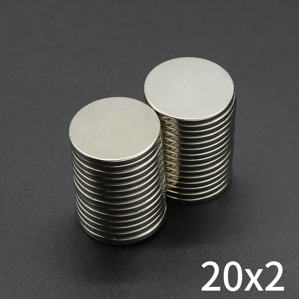 

20x2mm Round Super Strong Magnet Powerful Neodymium Magnets N35 NdfeB Permanent Magnetic imanes Refrigerator Magnet