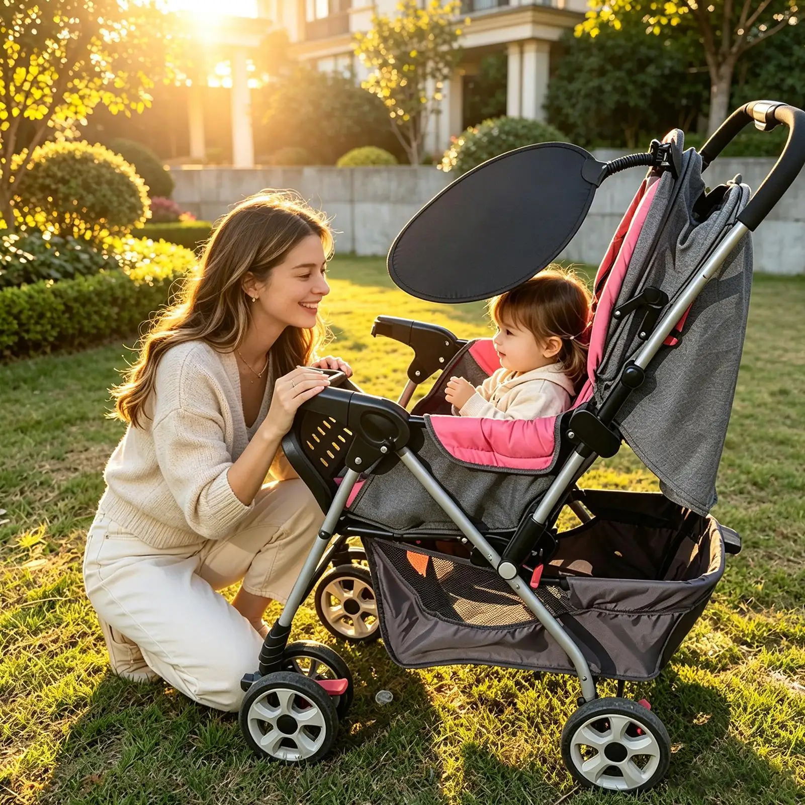 

Sun Cover For Stroller Portable Universal UV Protection Car Seat Canopy Replacement Cover For Summer Outdoor Yard Garden Park