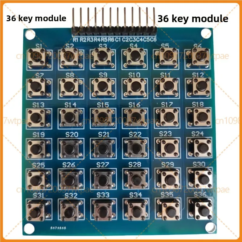 2pcs For 6x6 36‑Key DIP Plug‑in Matrix Keypad Control Module