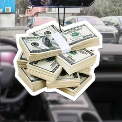 US dollar coins funny and interesting car perfume aromatherapy tablets air freshener rearview mirror pendant pendant cartoon
