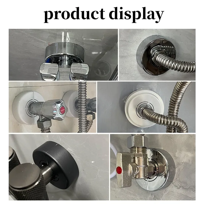 ABS Plating Faucet Decorative Cover Heighten Valve Wall Caps Water Tap Connector Panel Kitchen Bathroom Shower Faucet Fittings