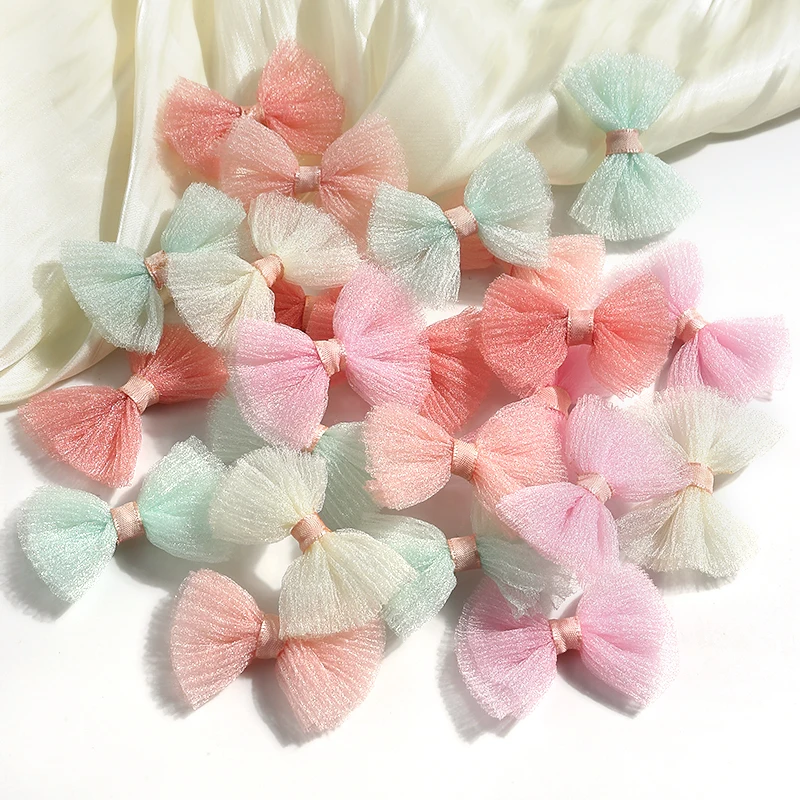 10Pcs Ribbon Bow-Knot Ribbon Bow Tie DIY Bride Hair Clothing Decor Party Supplies Home Wedding Decoration Craft Gift Accessories