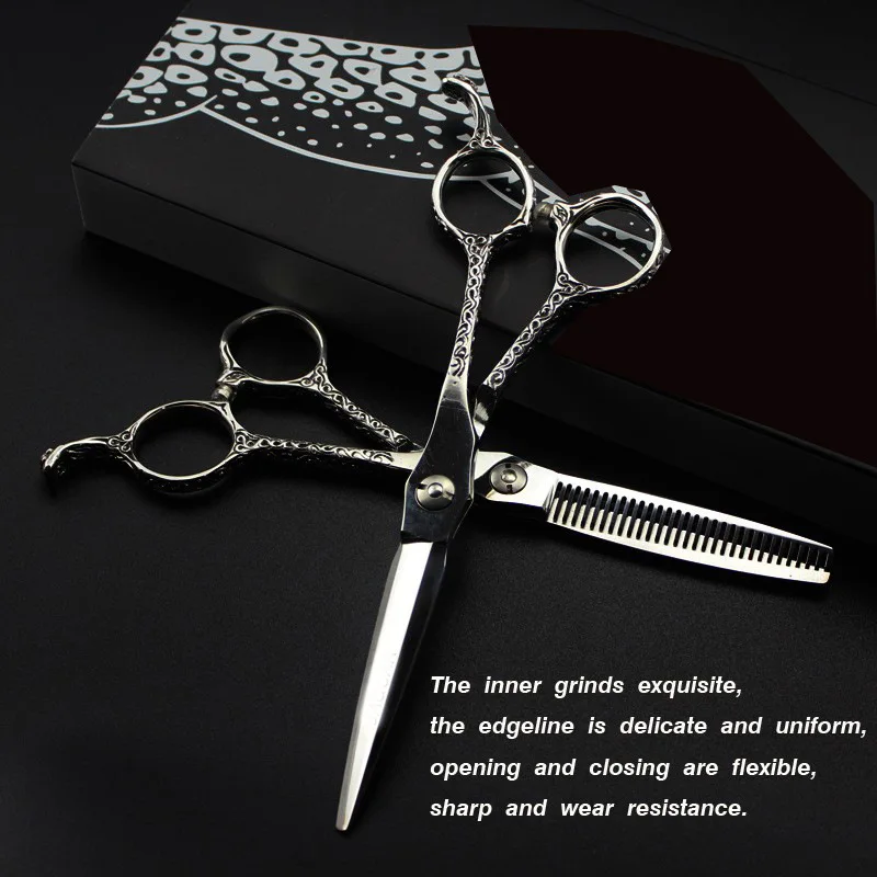 

Nepurlson Hair Scissors 6 Inch Professional Salon Barber Shears Hairdressing Cutting Thinning Scissors