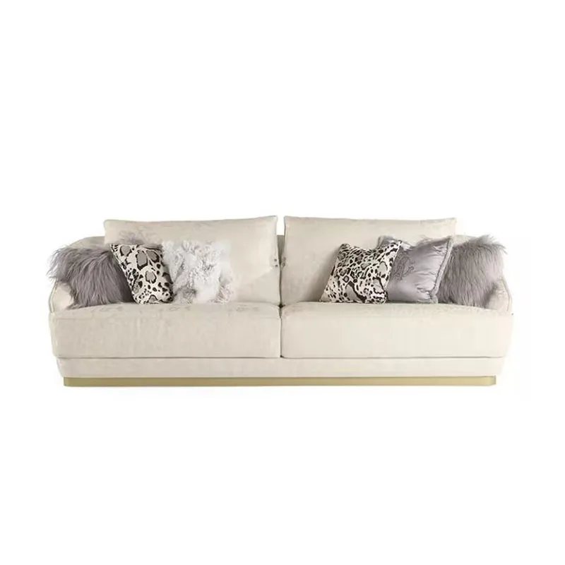 

Leather sofa large flat living room leopard print high-end simple armrest leisure chair