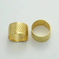 Metal Finger Brass Protector Ring Needle Thimble Handworking Stitching Sewing Leather Craft DIY Tools Accessories