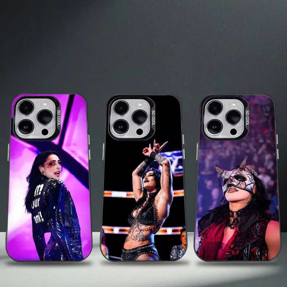 

R-Rhea Ripley-Y Phone Case For iPhone 16,15,14,13,12,11,8,7,Pro,Max,Plus,Mini,XS,SE Anti Fall Black Matte Hard