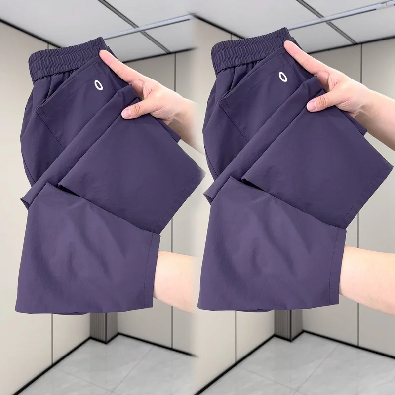 New 2025 Quick Drying Casual Pants Women Summer Slim Straight Leg Pants Thin Style Haren Pants Ladies Casual Trouser Female