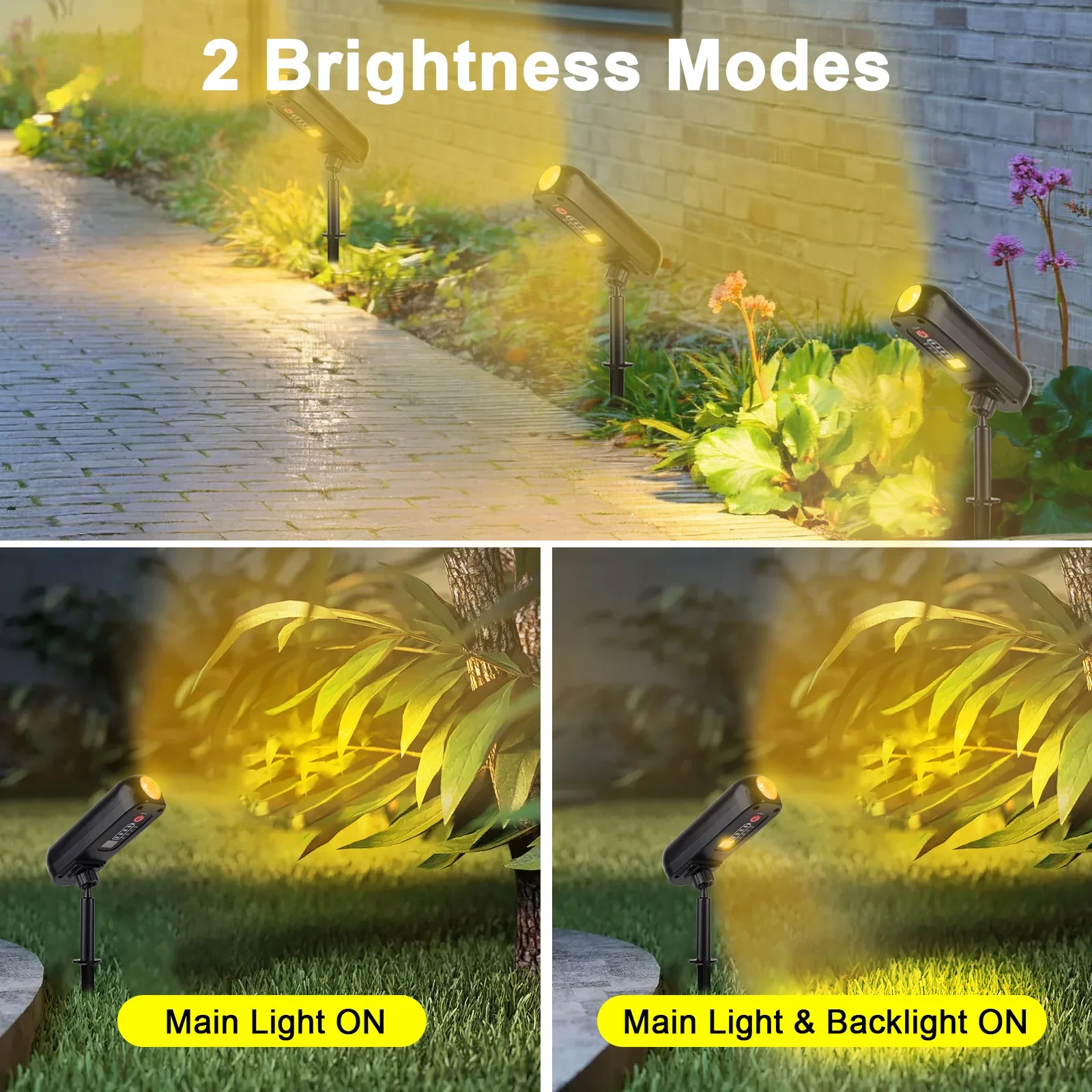 مصباح جداري خارجي يعمل بالطاقة الشمسية ، أضواء كاشفة للحدائق ، مصابيح إضاءة للأشجار ، المسار ، الفناء ، K ، IP65 ، 1-4 #5