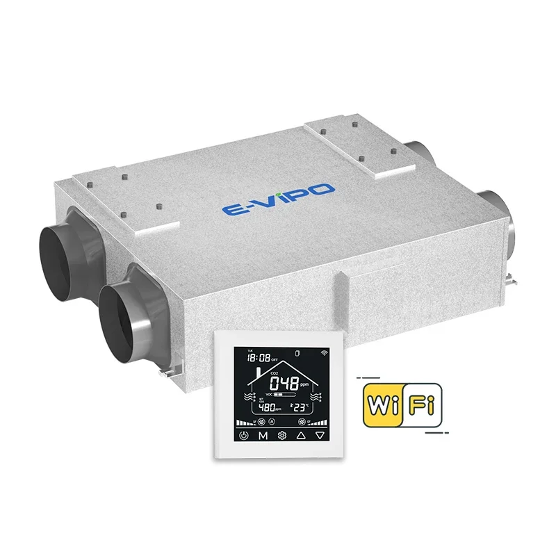 E-VIPO Heat Recovery HVAC Fresh Air System Dual VMC Single Room Energy Recovery Mechanical