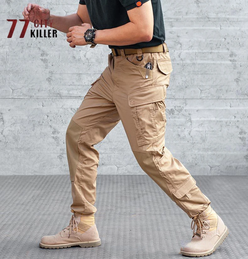 

77City Killer New IX1 Military Tactical Pants Men Cargo Cutproof Joggers Multi-pocket Commute Mens Trousers Army SWAT Men Pants