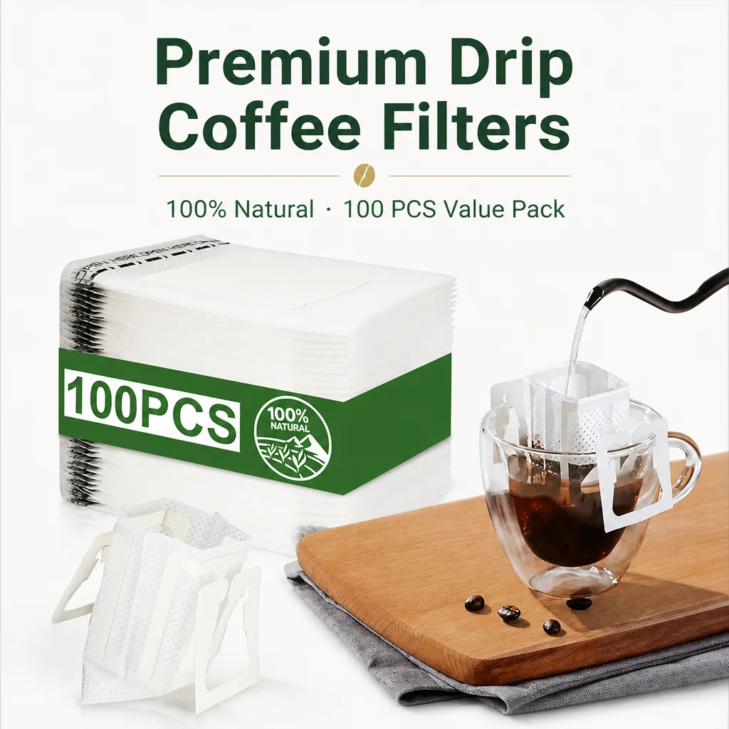50-100pcs Coffee Filter Paper Bags Disposable Drip Coffee Paper Pack Portable Hanging Ear Espresso Coffee Accessories Tea Tool
