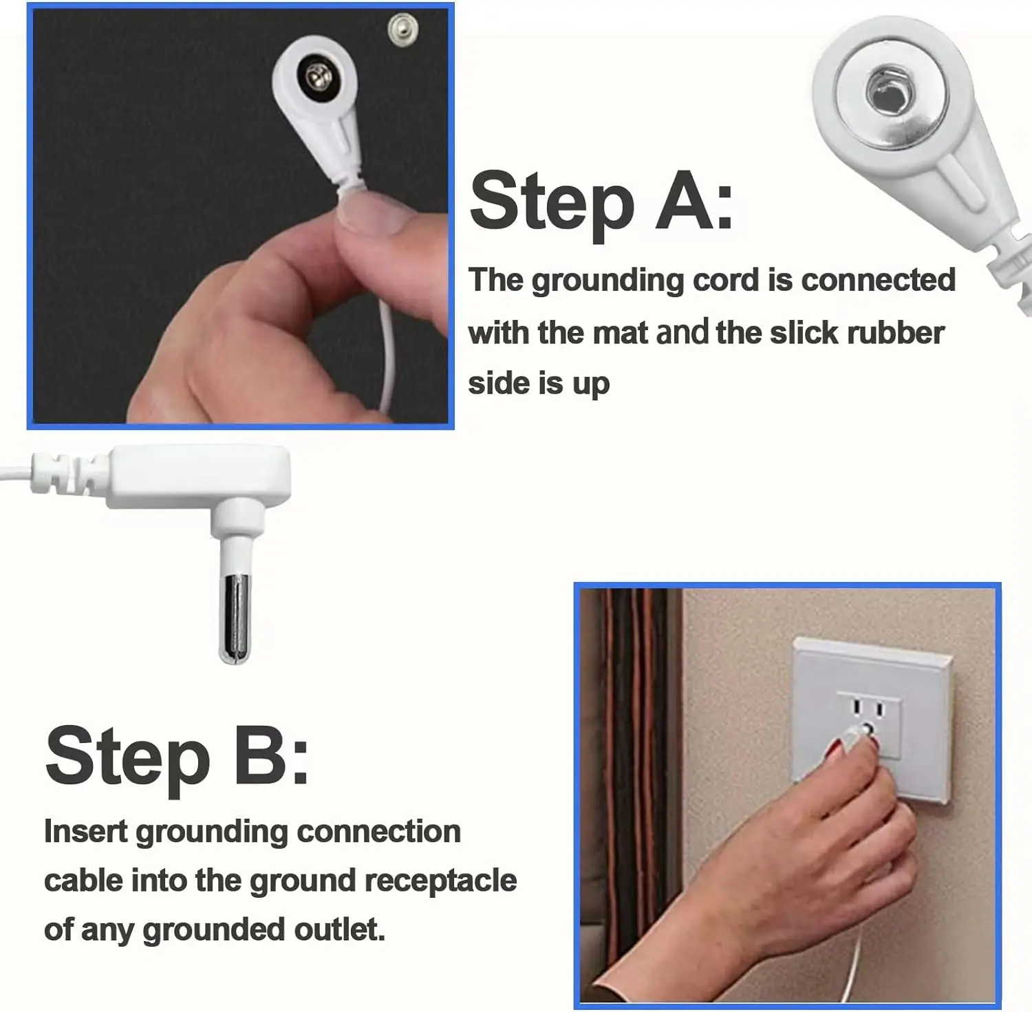 سلك أرضي بسلك أرضي ، حصيرة تأريض ، لوح ، غطاء وسادة ، استمرارية عالية ، سلك متصل بالأرض المفاجئة ، عالمي ، 5 أمتار ، قدم