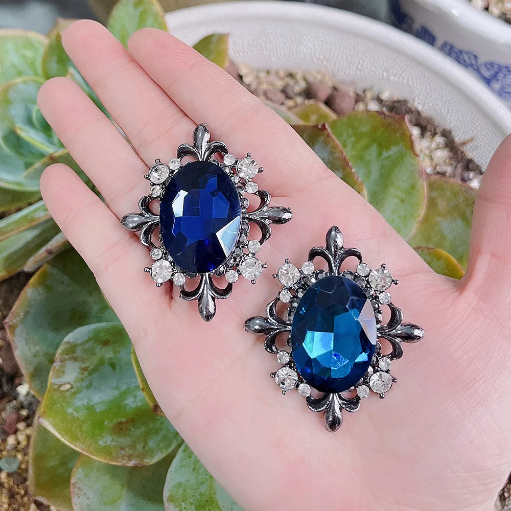 Sunspicems Fashion Morocco Women Flower Brooch Pigeon Egg Crystal Kaftan Jewelry Lapel Hijab Scarf Corsage Pins Brooch Kids Gift