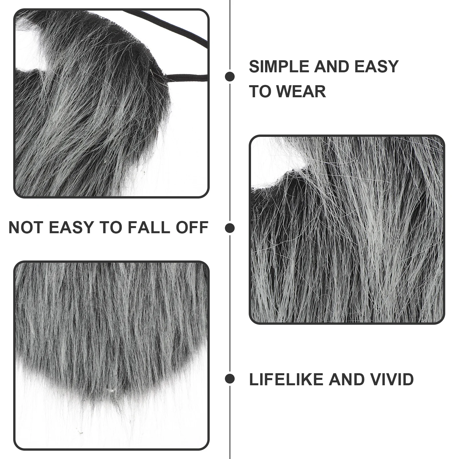 

1 Set Halloween Cosplay Beard Eyewear Realistic Mustache Party Costume Props Adult False Facial Hair Decoration Reusable Funny