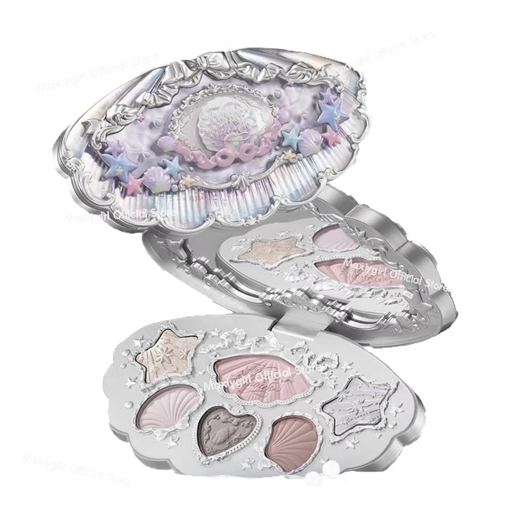 

Flower Know Shell Pearl Collection Палитра теней для век с блестками для глаз Палитра для макияжа Стойкая 6-цветная косметика для теней для век