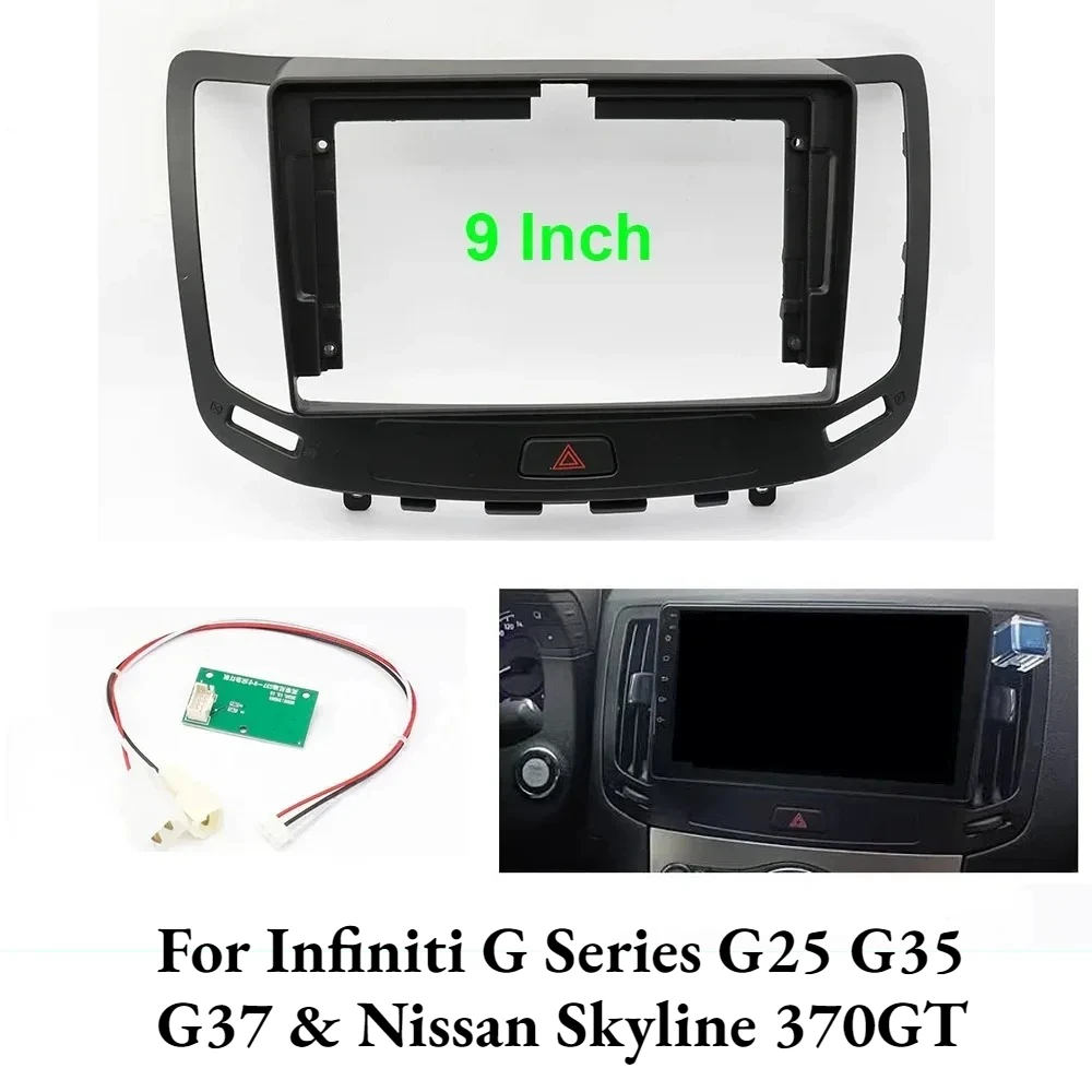 

9-дюймовая автомобильная рамка Android для Infiniti серии G G25 G35 G37 и Nissan Skyline 370GT | Панель установки радиоприборной панели