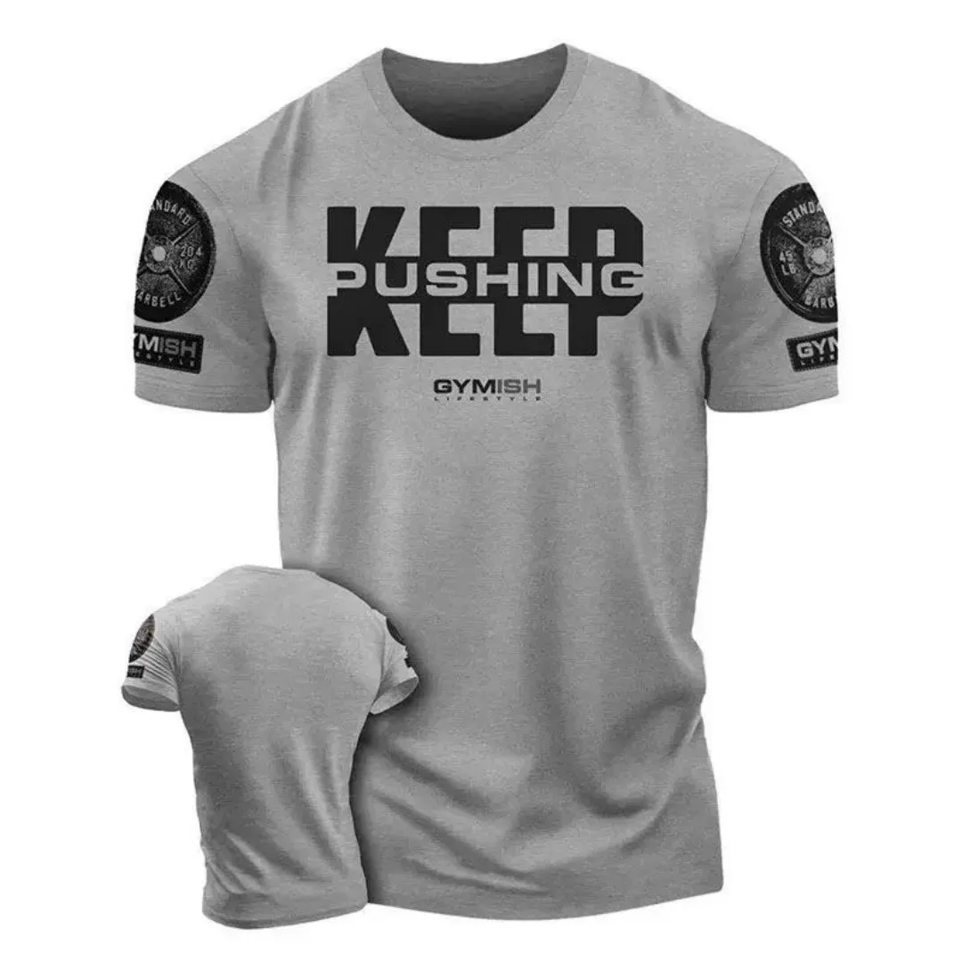 2025 صيف جديد تي شيرت رجالي ثلاثية الأبعاد إلكتروني طباعة الصيف جولة الرقبة اللياقة البدنية التدريب تنفس أعلى