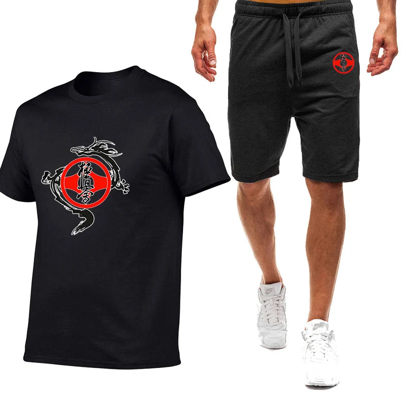

Kyokushin Karate 2022 Men's New Summer Hot Printed Comfortable Cotton Short Sleeve T Shirt Tops And Shorts Cotton Harajuku Suits