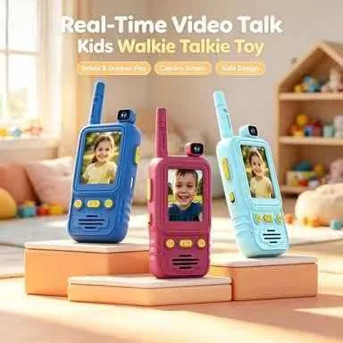 Portable Kids Video Walkie‑Talkie, HD Screen Two‑Way Intercom Toy, Fun Interactive Game Gift for Children Outdoor Playing