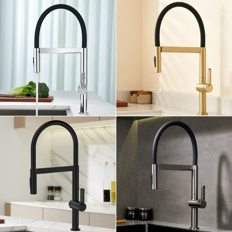 

Новый смеситель для раковины, кухонный смеситель для горячего и холодного магнитного соуса, латунный вращающийся однорычажный смеситель для раковины