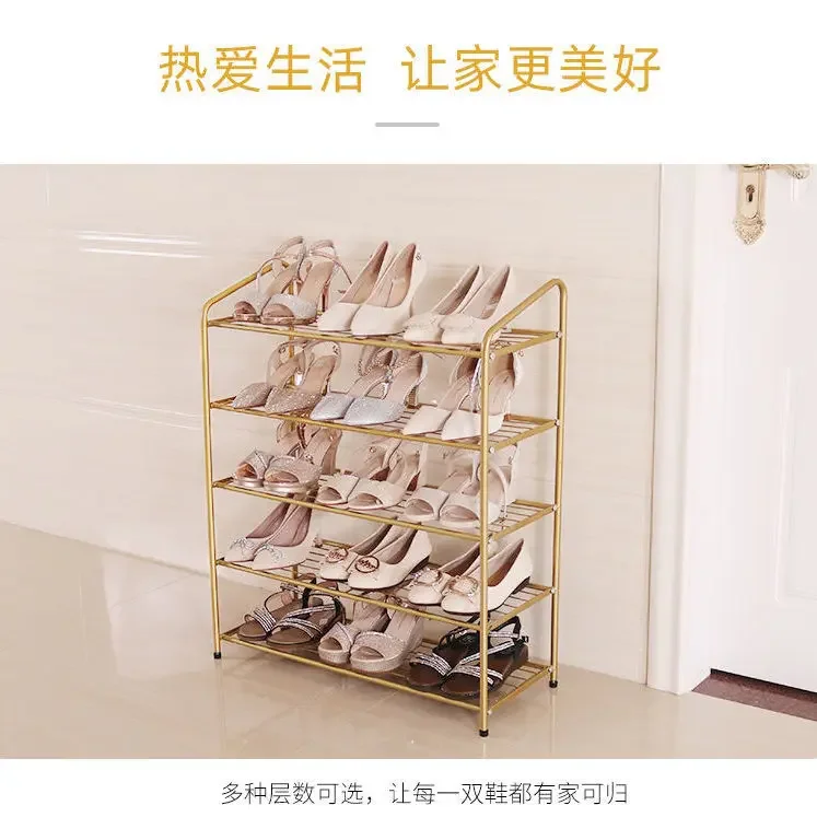 wrounght iron art Shoes Rack Home Door Shoe Rack Simple Indoor Good-looking Home Storage Shoe Cabinet Living Room Furniture