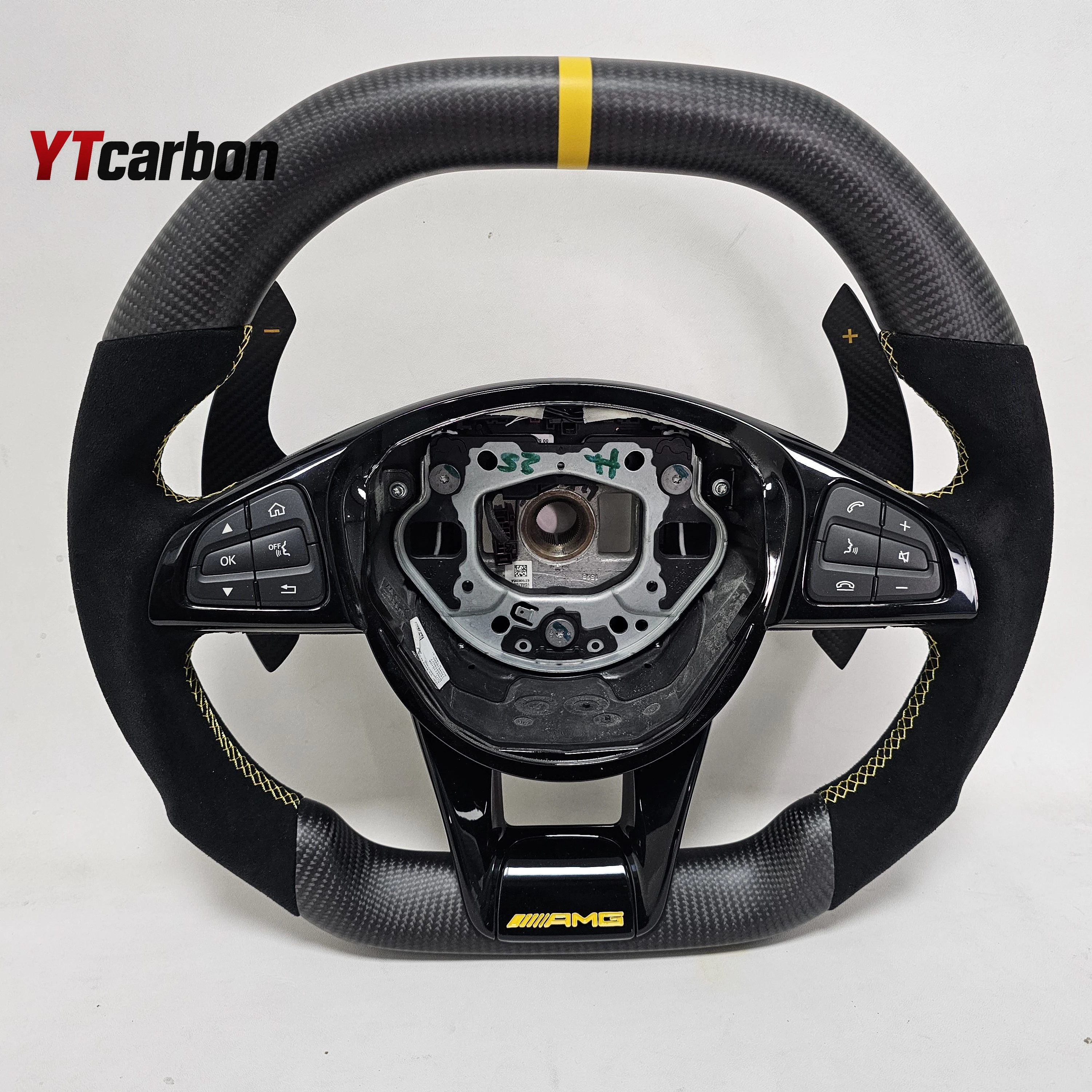 A B C E G S CLS CLA GLA GLB GLK GLC GLE GLS SLS SLK SLC SL GL ML R AMG GT  Car Interior Carbon Fiber Steering Wheel