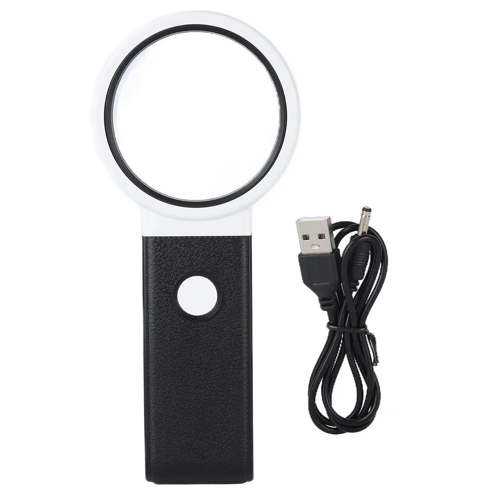 Foldable Handheld Magnifying Glass - Optical Glass with Clear Imaging & Data Cable - Durable ABS Design