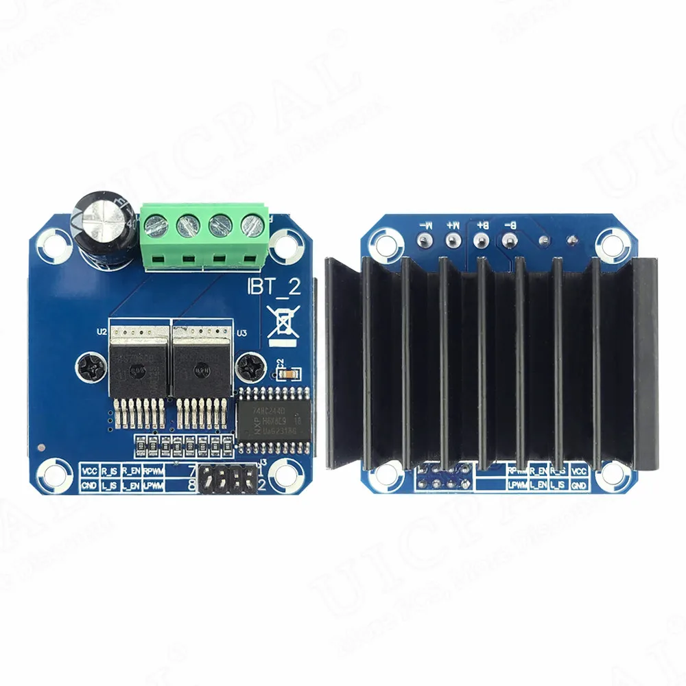 Double BTS7960 43A H-bridge High Power Intelligent Motor Drive Module for DIY Smart Car Semiconductor Refrigeration